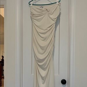 Bar III Cream Strapless Dress